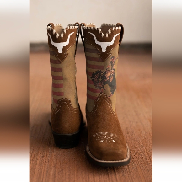 Ariat x Rodeo Quincy Boots Unisex 6M Youth or Women's size 8 - Picture 6 of 10